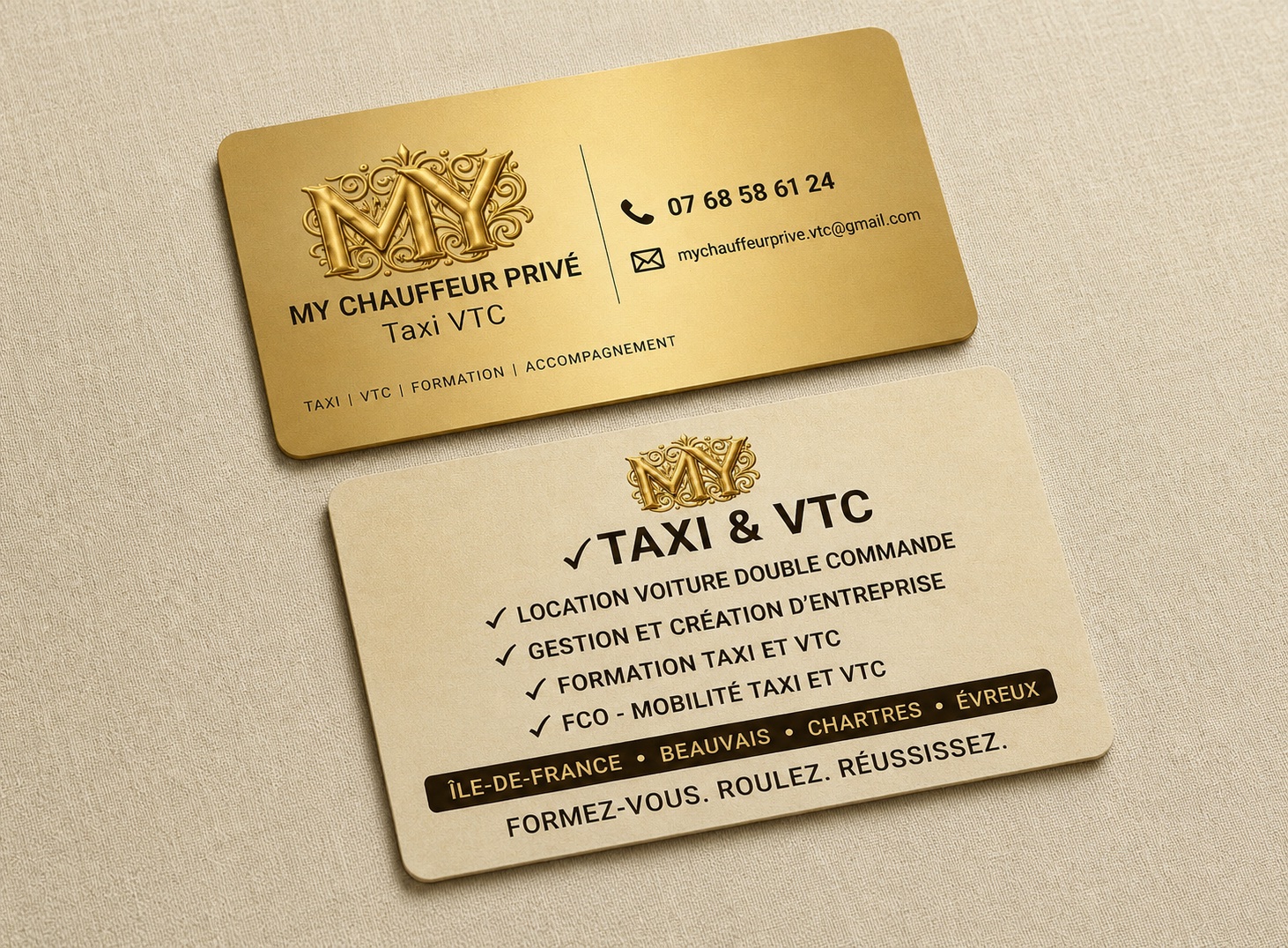 MY Chauffeur Privé – carte de visite